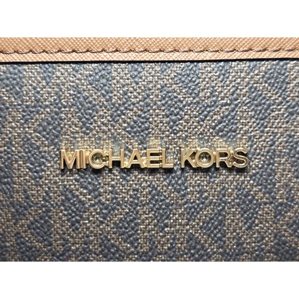 MICHAEL Michael Kors Jet Set Travel Large Logo Tote Bag 35T0GTVT3V BROWN - Picture 6 of 9